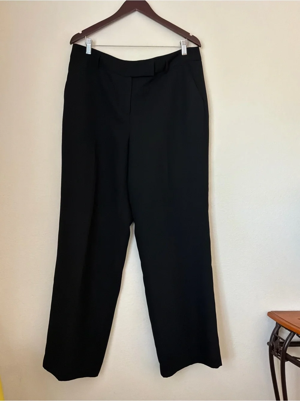 Black Women's Wide-Leg High Waist Dress Pants